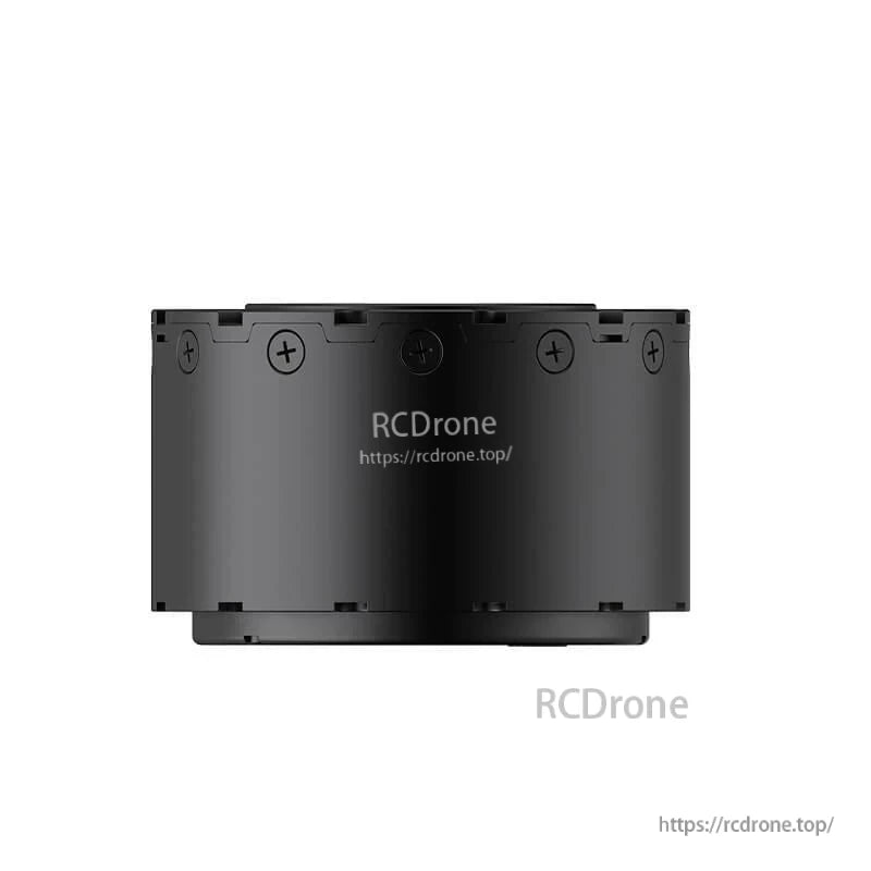 Side view of joint drive motor housing with RCDrone marking and perimeter screws