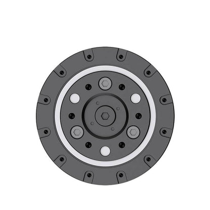 MagicLab P110 motor front view with circular flange, center hex socket, and mounting holes