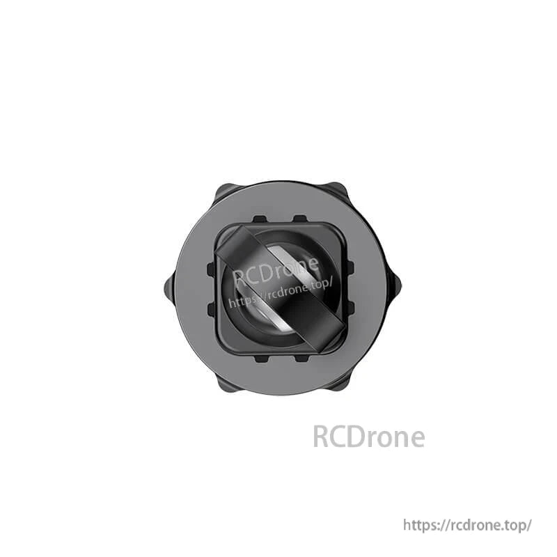 End face view of actuator with central mounting bracket and surrounding screw pattern