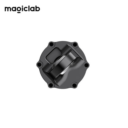 MagicLab-branded end cap view showing mounting bracket and hex-screw bolt pattern