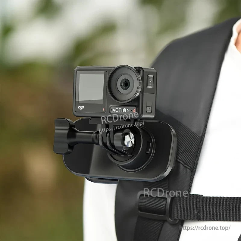 Magnetic Backpack Clip, Made from ABS and POM materials with a silicone pad at the base for added comfort.