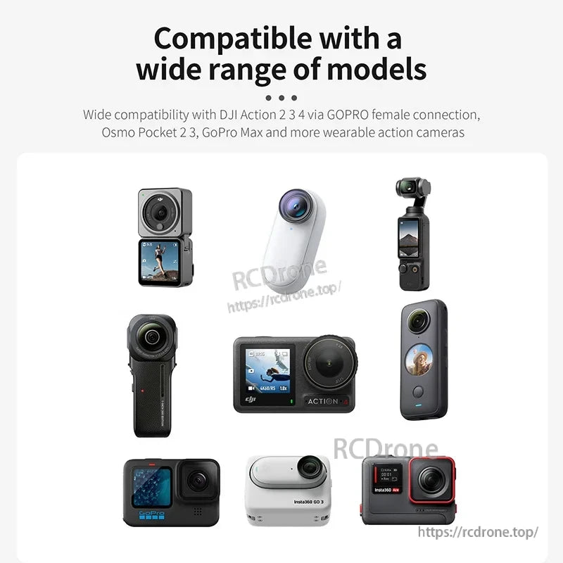 Magnetic Backpack Clip, Fits DJI Action 2/3/4, Osmo Pocket 2/3, GoPro Max, and other action cameras via GoPro female mount.