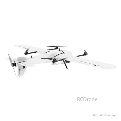 Makeflyeasy Pioneer VTOL fixed-wing drone airframe with four lift rotors and a rear pusher propeller