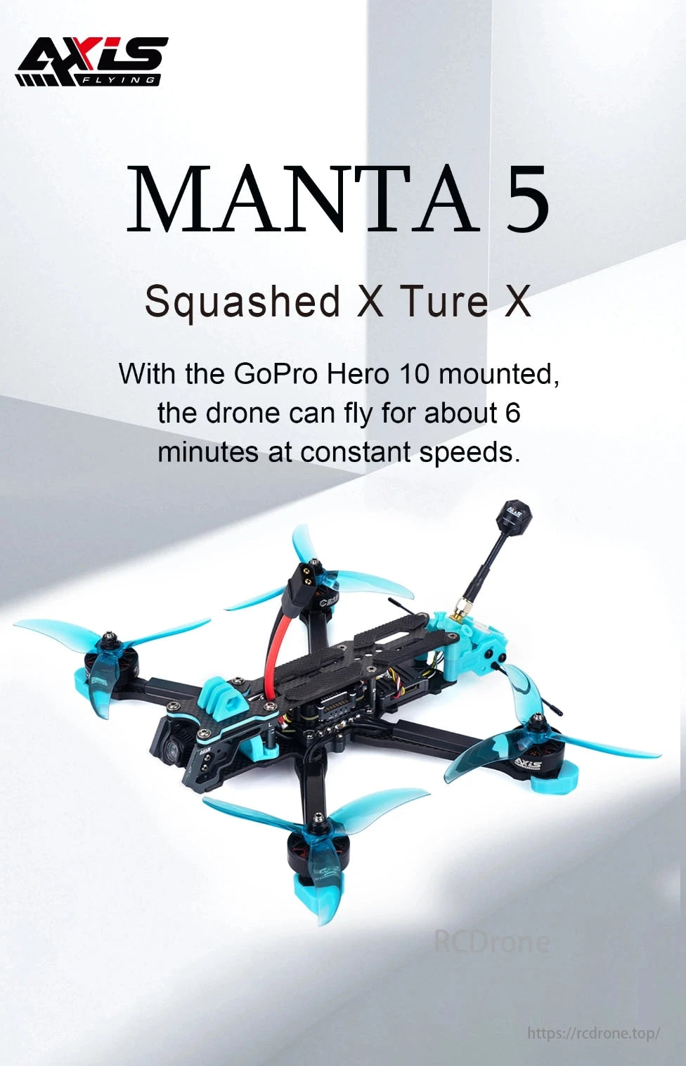Manta5 FPV Drone, FPV drone with DJI O4 Lite, GPS, and C246 motors for flying enthusiasts.