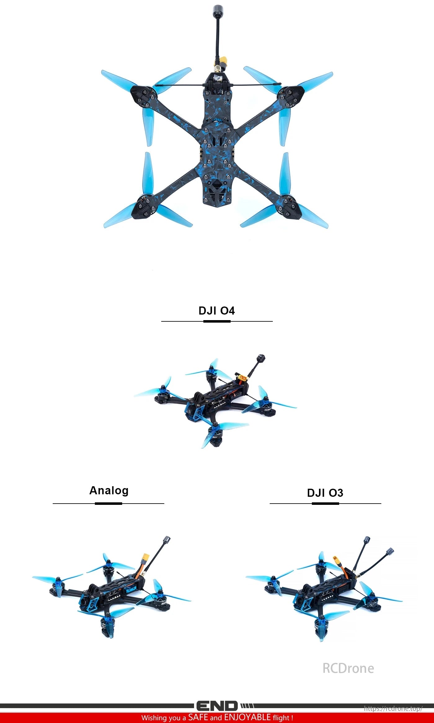 Manta5 Se FPV Drone features DJI O4, Analog, and DJI O3 configurations for a safe and enjoyable flight experience.