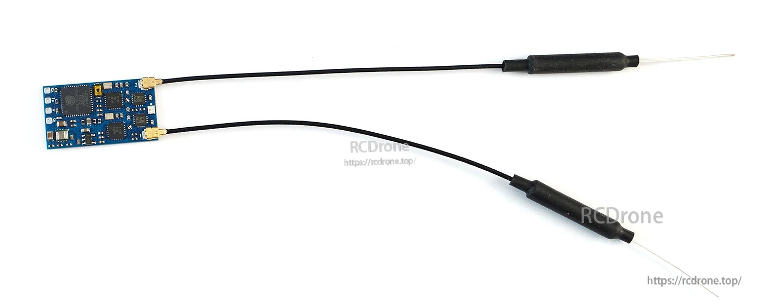 Matek R24-TD ExpressLRS 2.4GHz true diversity receiver board with two u.FL coax antennas