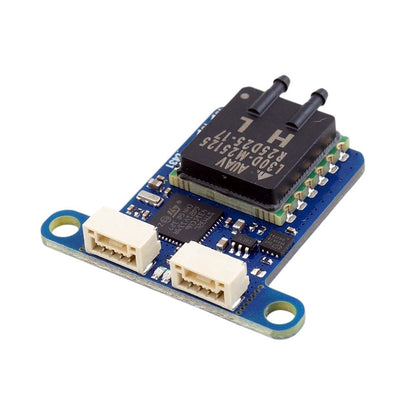 MatekSys ASPD-AUAV digital airspeed sensor board with dual pressure ports (H/L), two JST connectors, and mounting holes