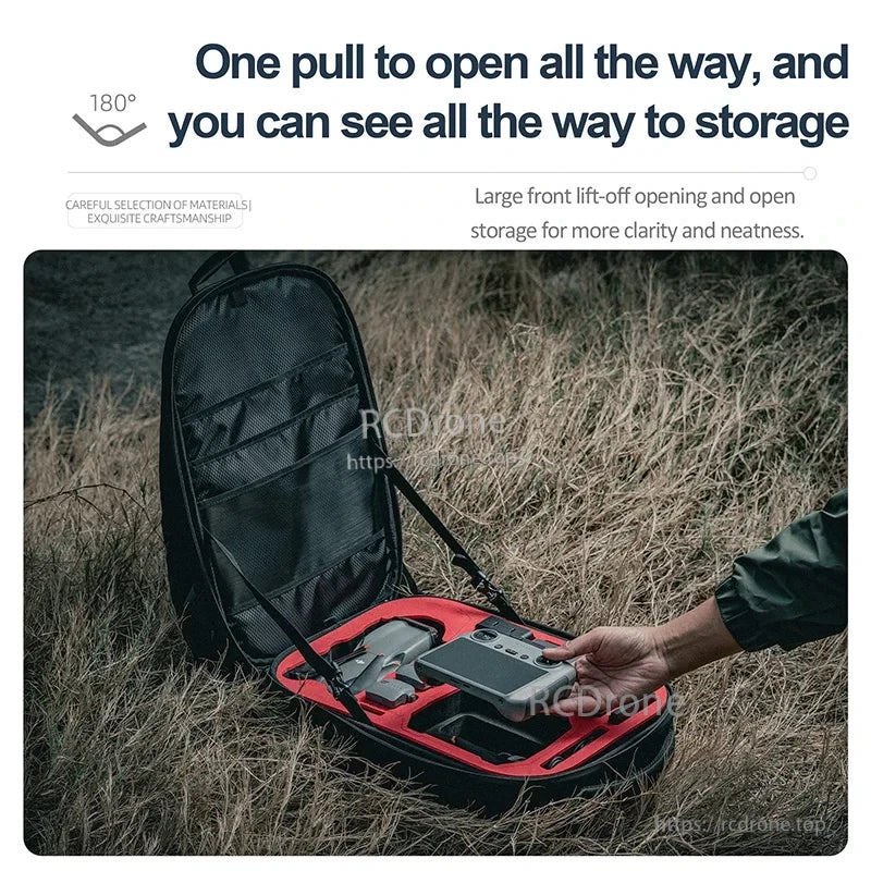 Mavic 3 Pro Storage Bag, One pull fully opens the bag, revealing organized storage. Large front opening ensures clarity and neatness. Made with premium materials and fine craftsmanship.