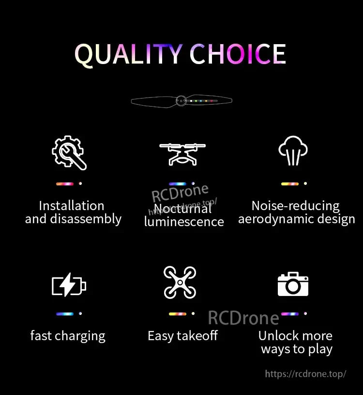 Mavic 3 Propeller, High-quality drone with easy installation, night glow, quiet operation, fast charging, simple takeoff, and versatile play features.