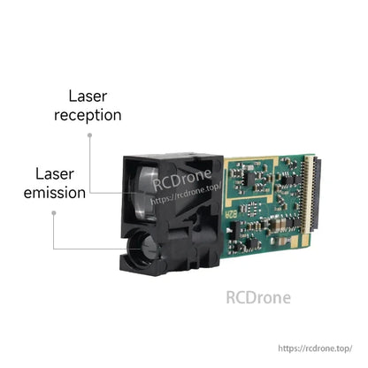 Meskernel LDL-10 10m Laser Height Sensor, Laser height sensor with emission and reception labeled, industrial distance measurement device.