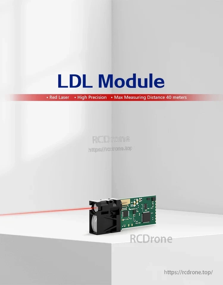 Meskernel LDL-10 Laser Distance Sensor, LDL Module: Red Laser, High Precision, 40m Max Measuring Distance