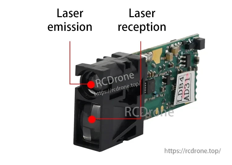 Meskernel LDL-10 Laser Distance Sensor, The 42×17×7mm module measures meters/inches/feet, offers single or continuous readings, and suits robotics, parking, construction, and industrial uses.
