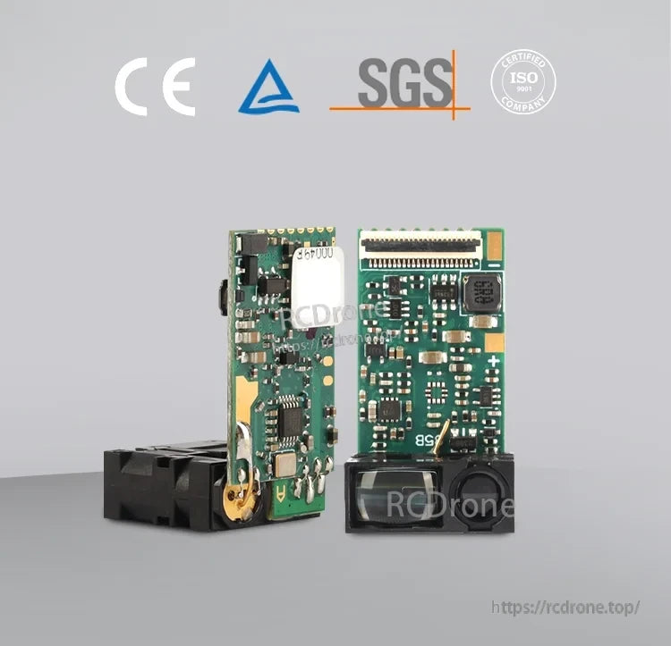 Meskernel LDLL05 Laser Sensor, The module operates from 3.3V to 5V power supply and meets CE, FCC, and RoHS certifications.