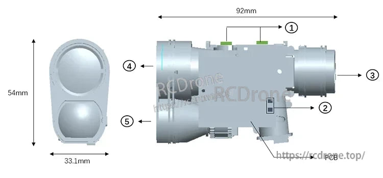 Meskernel PTFG-2000 Laser Rangefinder Sensor, The Meskernel PTFG-2000 H240517 is a 2 km Laser Rangefinder Sensor Module with ±1 m accuracy and fast measurement response.