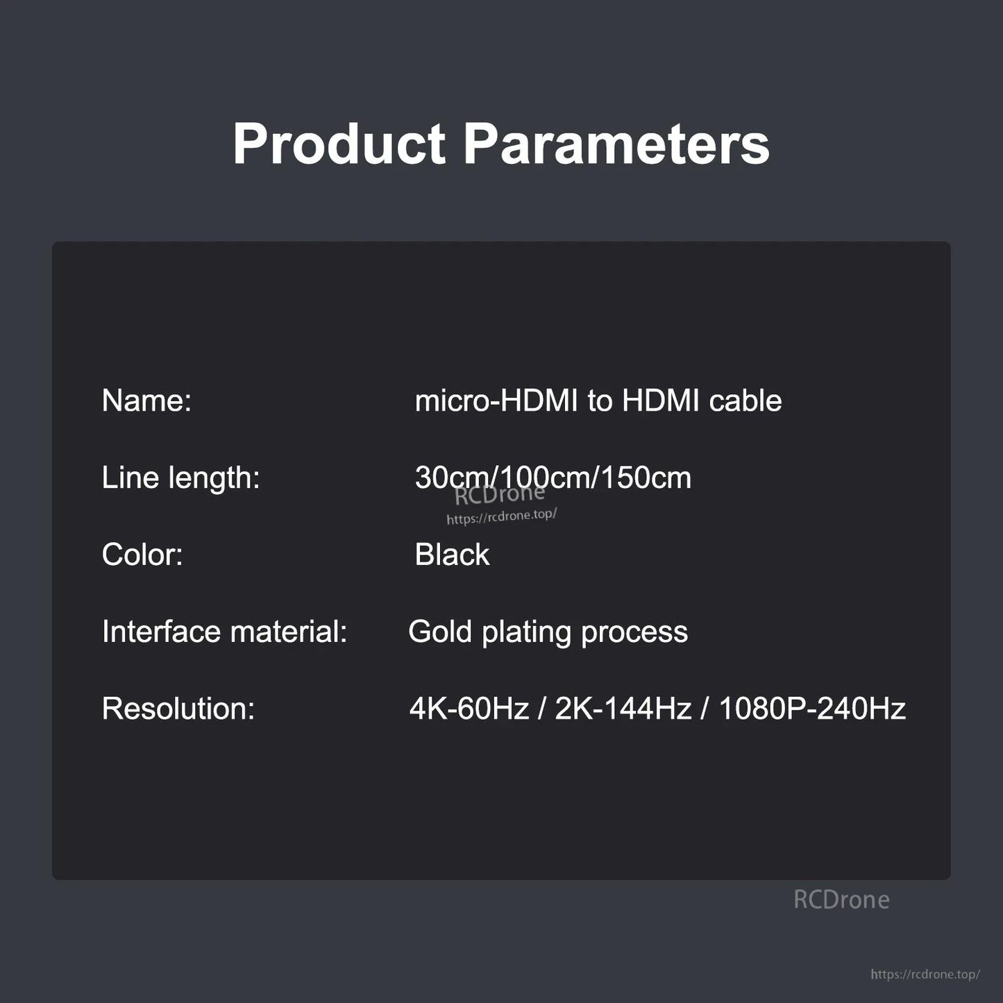 Micro-HDMI to HDMI Cable