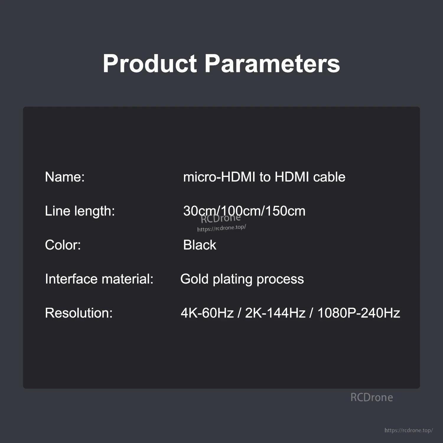 Micro-HDMI to HDMI Cable