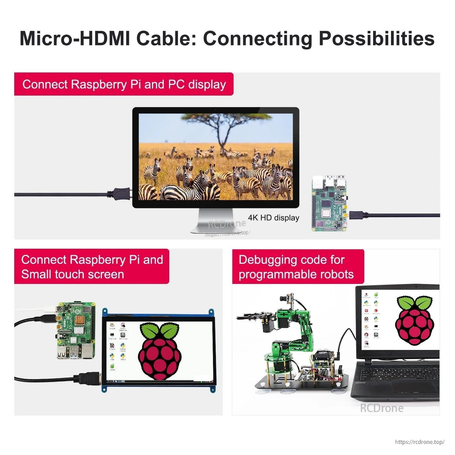 Micro-HDMI to HDMI Cable