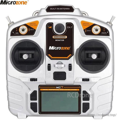 MicroZone MC7 - RC বিমান ড্রোন মাল্টিরোটার হেলিকপ্টার VS MC6C এর জন্য MC8RE রিসিভার রেডিও সিস্টেম সহ 2.4G কন্ট্রোলার ট্রান্সমিটার
