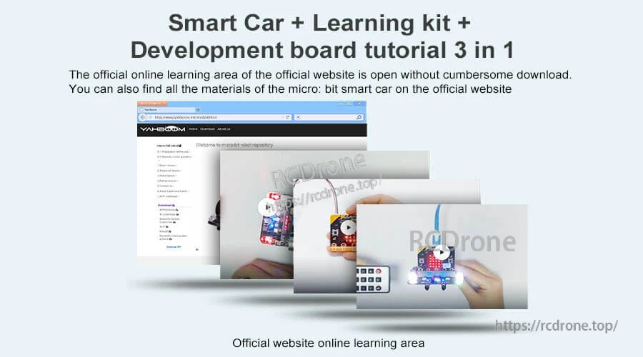 Online learning materials for smart car, development board and tutorial content (3-in-1)