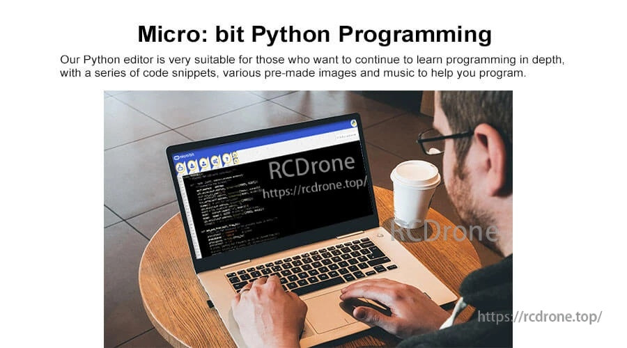 Python programming environment for micro:bit robot projects on a laptop