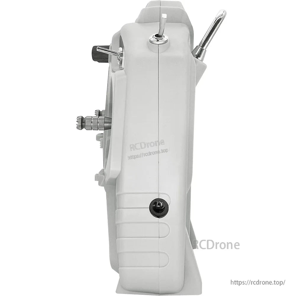 Microzone MC8B Mini drone with MC8RE-V2 2.4GHz 8-channel S-FHSS transmitter for precise aircraft and helicopter control.