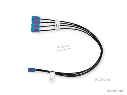 Mini-Fakra 4-in-1 female-to-female cable, 0.5m, designed for GMSL2 connectivity in automotive and drone applications.