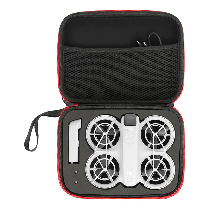 Mini Portable Case Battery Drone Storage bag, Mini Portable Case for DJI NEO, made of nylon and EVA, weighing 220g, with dimensions 21x16x6cm.