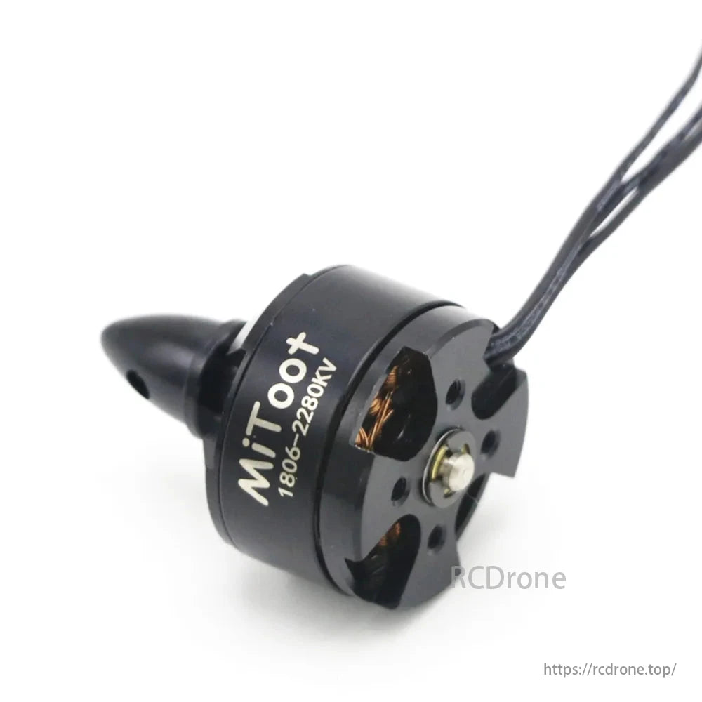 Mitoot 1806 2280KV 2-3S CW/CCW Brushless Motor, Mitoot 1806 2280KV brushless motor, compatible with QAV250/260 FPV drones, available in CW and CCW rotations.