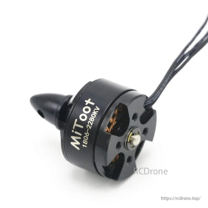 Mitoot 1806 2280KV 2-3S CW/CCW Brushless Motor, Mitoot 1806 2280KV brushless motor, compatible with QAV250/260 FPV drones, available in CW and CCW rotations.