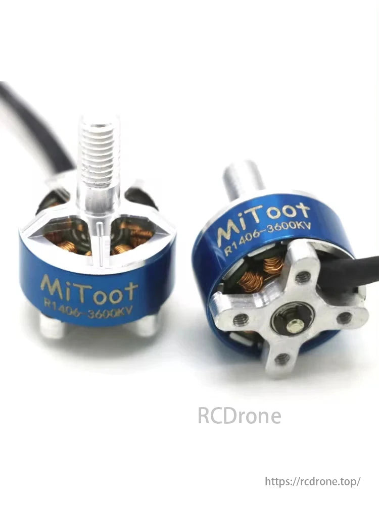 Mitoot R1406 1406 3600KV 2-4S Brushless Motor, Mitoot R1406 3600KV brushless motor, designed for 3-4.5-inch FPV drones, supports 2-4S batteries.