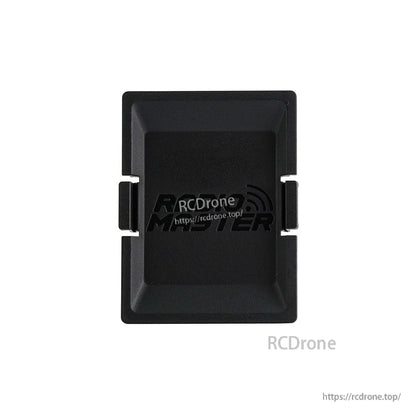 Module Bay Cover front view, black rectangular cover panel with side locking clips