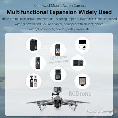 Mount holder for DJI Air 3, supporting various installations and attachments.
