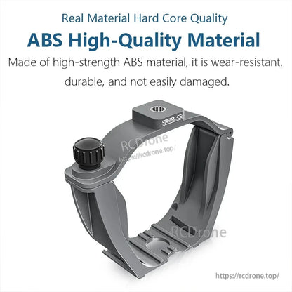 Durable ABS material with dual cold shoes and 1/4" adapter for mounting GoPro, LED, or speaker accessories.
