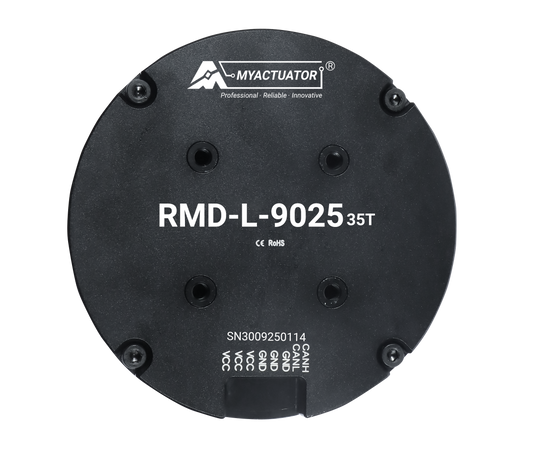 MyActuator RMD-L-9025 servo motor: 24V, 2.79 N·m, 280 RPM, high precision, CE/RoHS certified, SN3009250114.