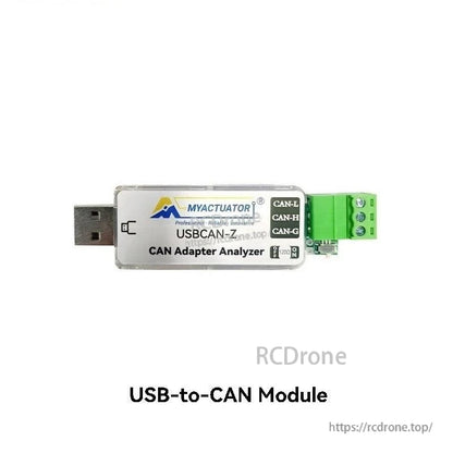 MyActuator USBCAN-Z USB-to-CAN adapter analyzer with screw terminal for CAN-H, CAN-L, CAN-G