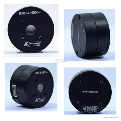 MyActuator RMD-L-4005 25T brushless DC servo motor: 12V-24V, 100W, high-speed, 18-bit encoder, suitable for gimbal, drone, and robotics applications. Serial number: 10124000206.