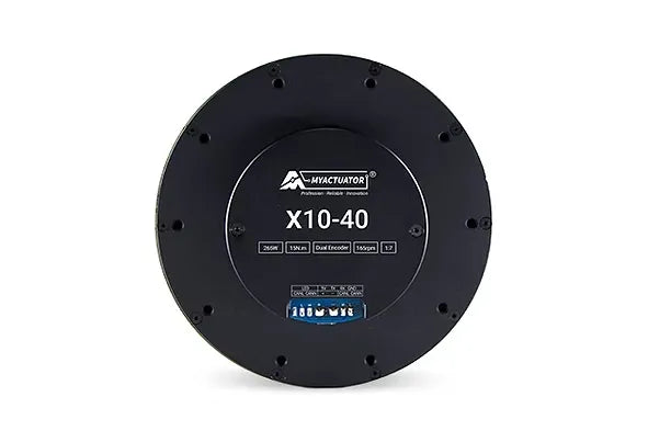 MyActuator RMD-X10-40 Integrated Servo Motor, 15N·m Torque, 165RPM, 265W, 48V, 1:7 Ratio, Dual Encoder, CAN/RS485 for Robots and AGVs