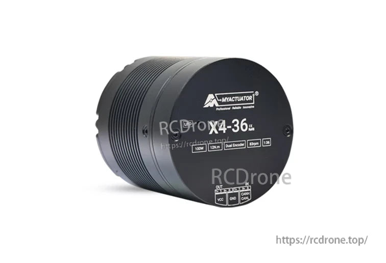 MyActuator X4-36 is a 34N·m DC brushless motor with dual encoders and EtherCAT/CAN bus communication.