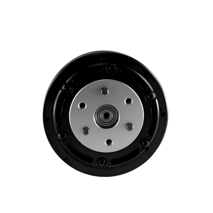 RMD-X6-40 geared servo motor front output face with mounting holes and centered shaft/bearing