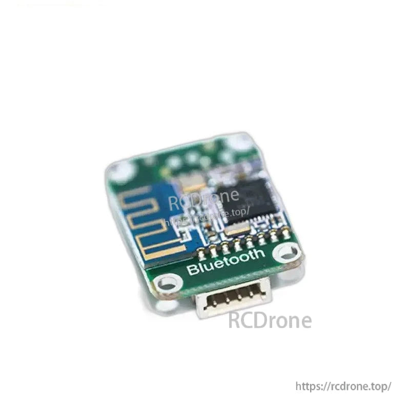 Bluetooth option module front view with PCB antenna and 4-pin UART header connector
