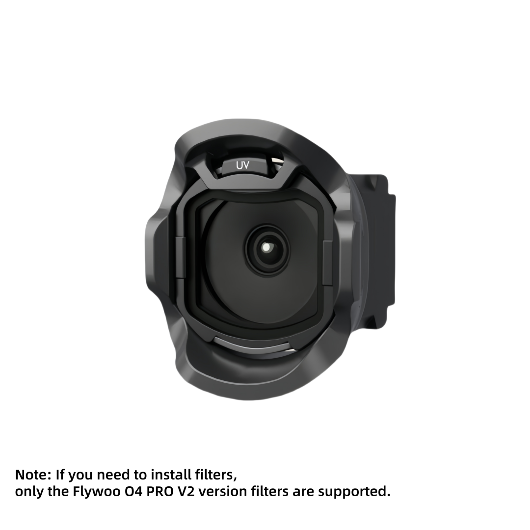Flywoo O4 PRO camera TPU protector cover with UV filter opening, front view for DJI O4 PRO camera