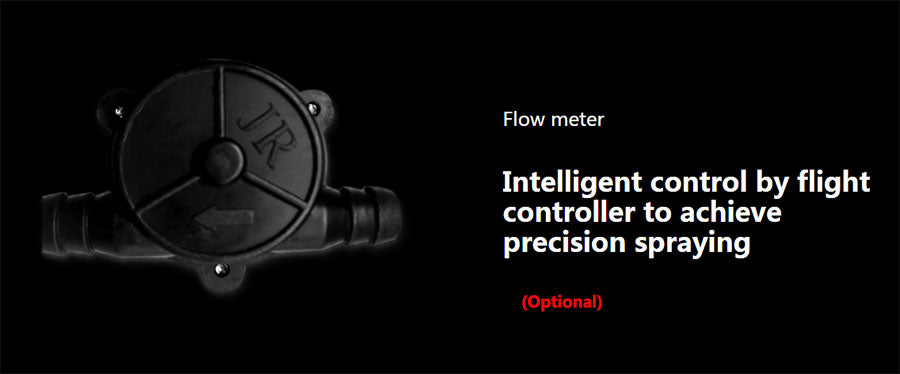 Flow meter Intelligent control by flight controller to achieve precision spraying .