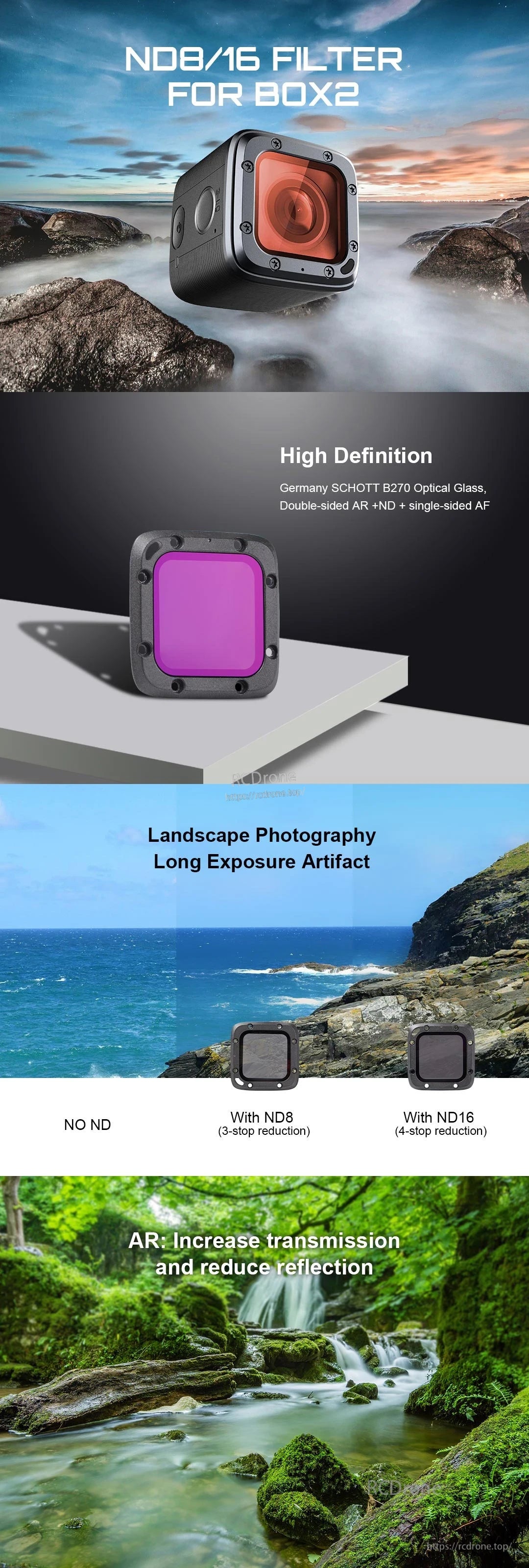 ND8 ND16 Filter for Foxeer BOX 1 and 2