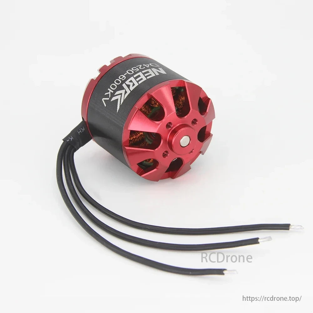 NEEBRC 4250 600KV 800KV Outrunner Brushless Motor, High-quality materials used include Japanese NMB ball bearings, Kawasaki stator steel, and oxygen-free copper wire for efficient performance.