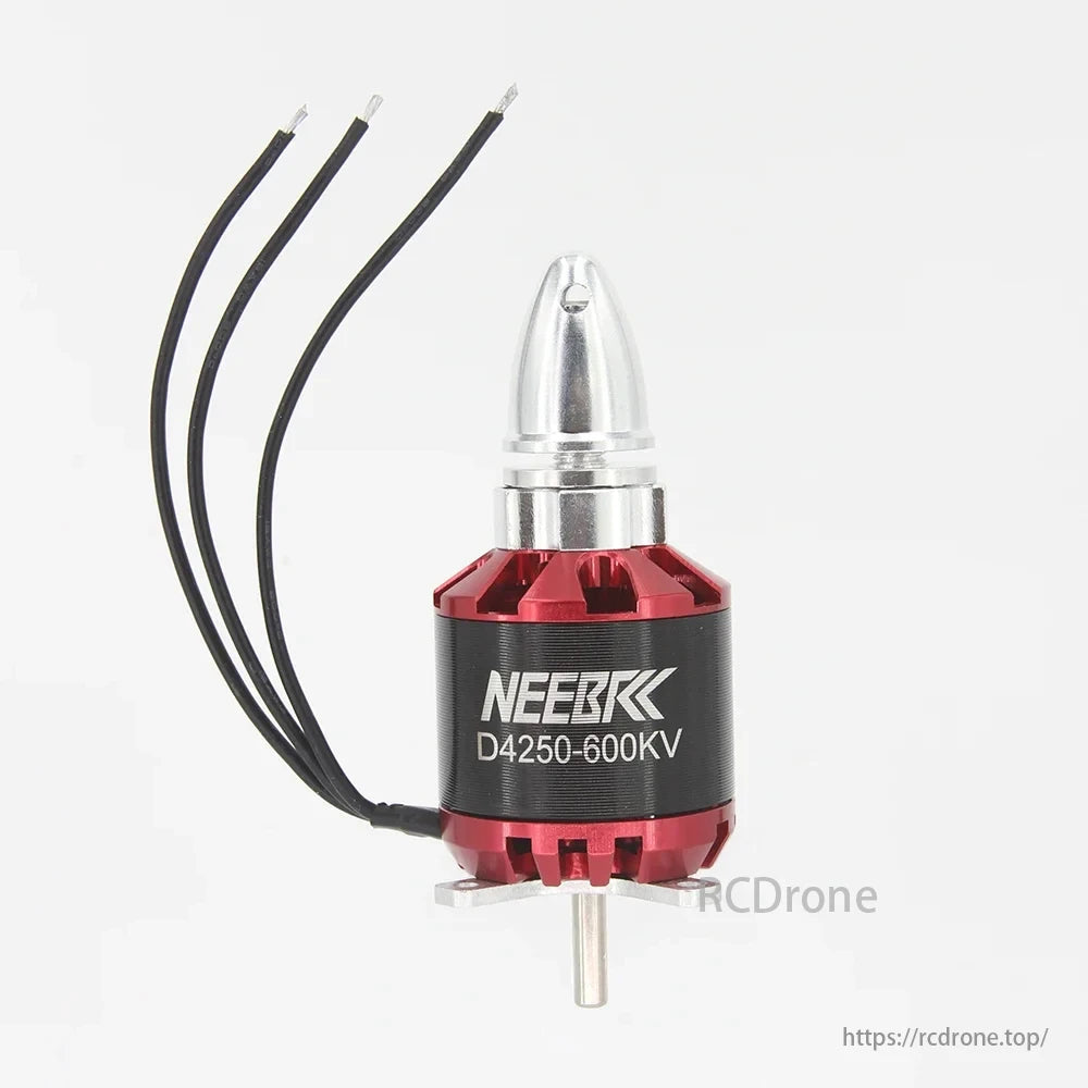 NEEBRC 4250 600KV 800KV Outrunner Brushless Motor, D4250 brushless motor specifications, including motor KV, battery, propeller size, weight, and package contents.