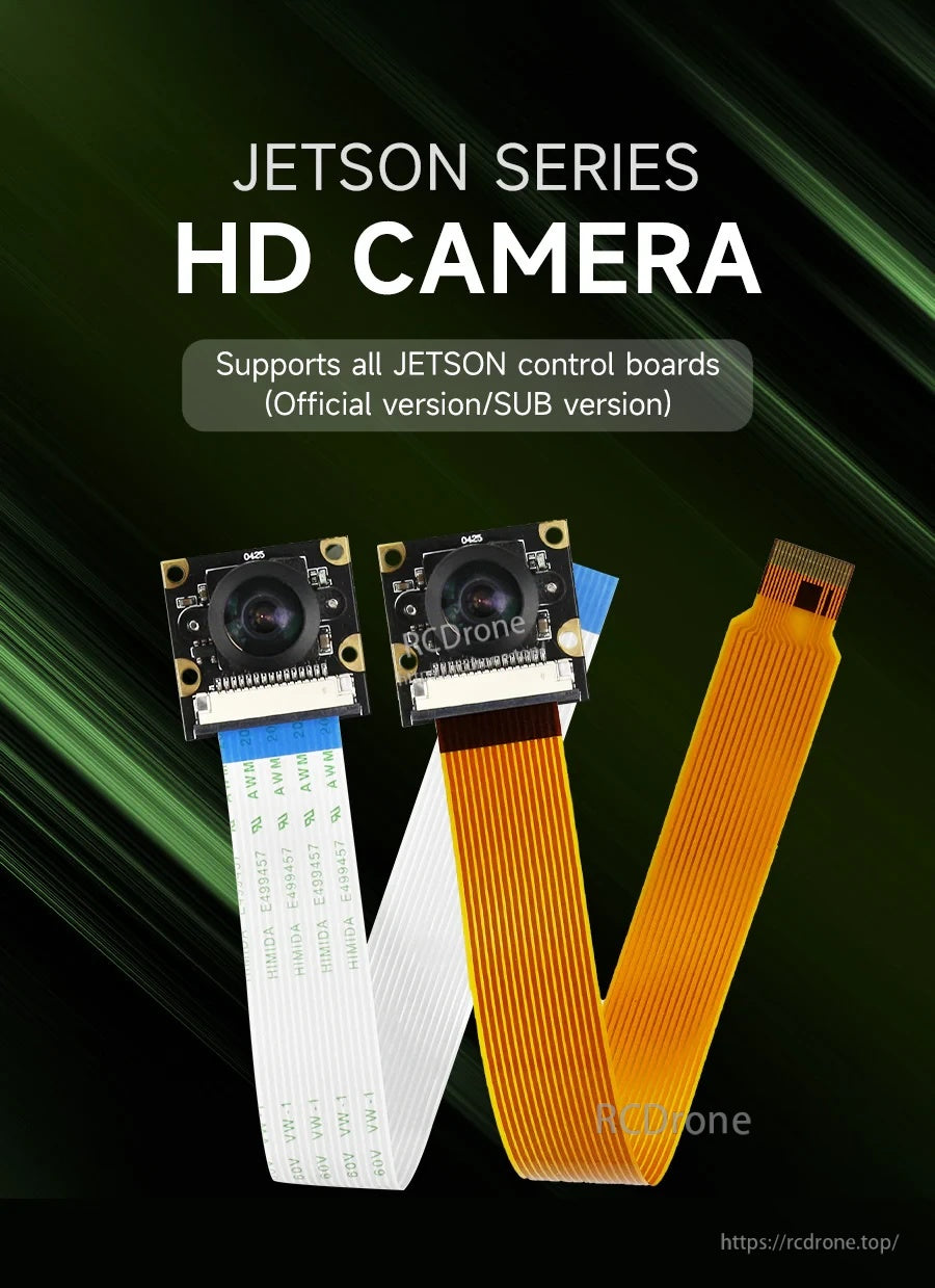 Sony IMX219 8MP CSI camera module for NVIDIA Jetson, with 15-pin and 22-pin ribbon cable options