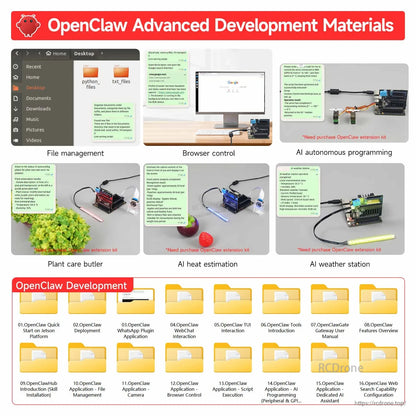 OpenClaw advanced development materials overview with example projects and downloadable course folders