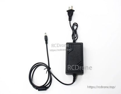 Top-down view of NVIDIA Jetson Nano 5V 4A DC power adapter, US plug and long cable