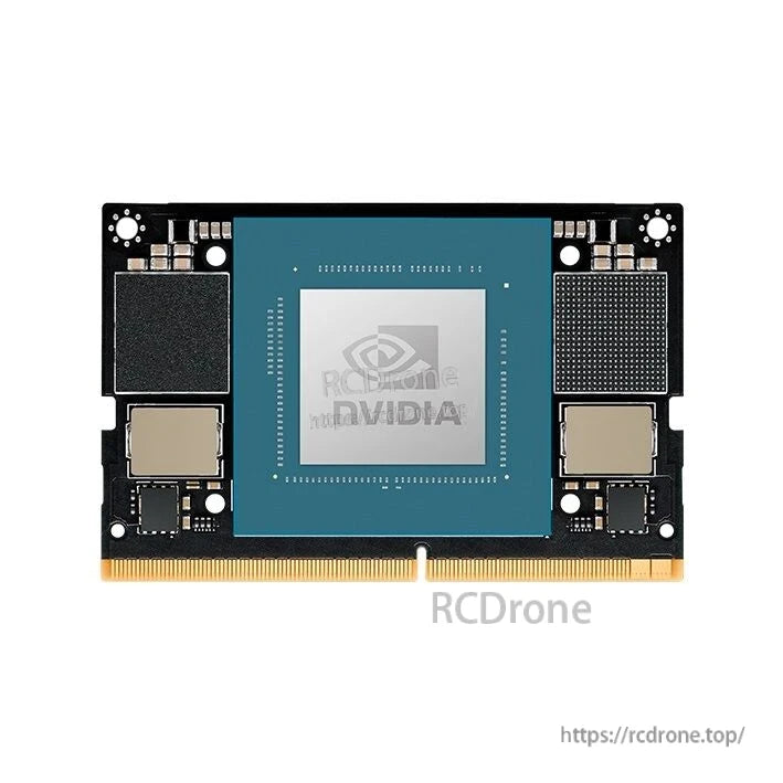 NVIDIA Jetson Orin Nano: 8GB, 40 TOPS AI, Ampere GPU, 6-core Cortex-A78AE, LPDDR5, supports CSI, PCIe, USB, GbE for edge AI and robotics.