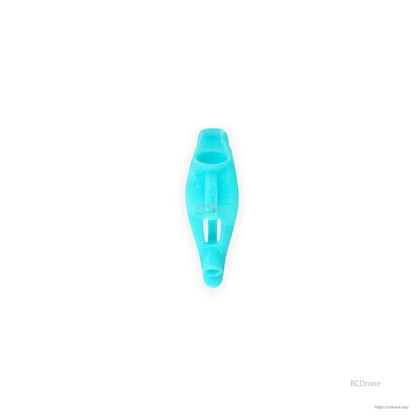 Turquoise canopy shell with cutout vents, top-down view on white background with RCDRone watermark